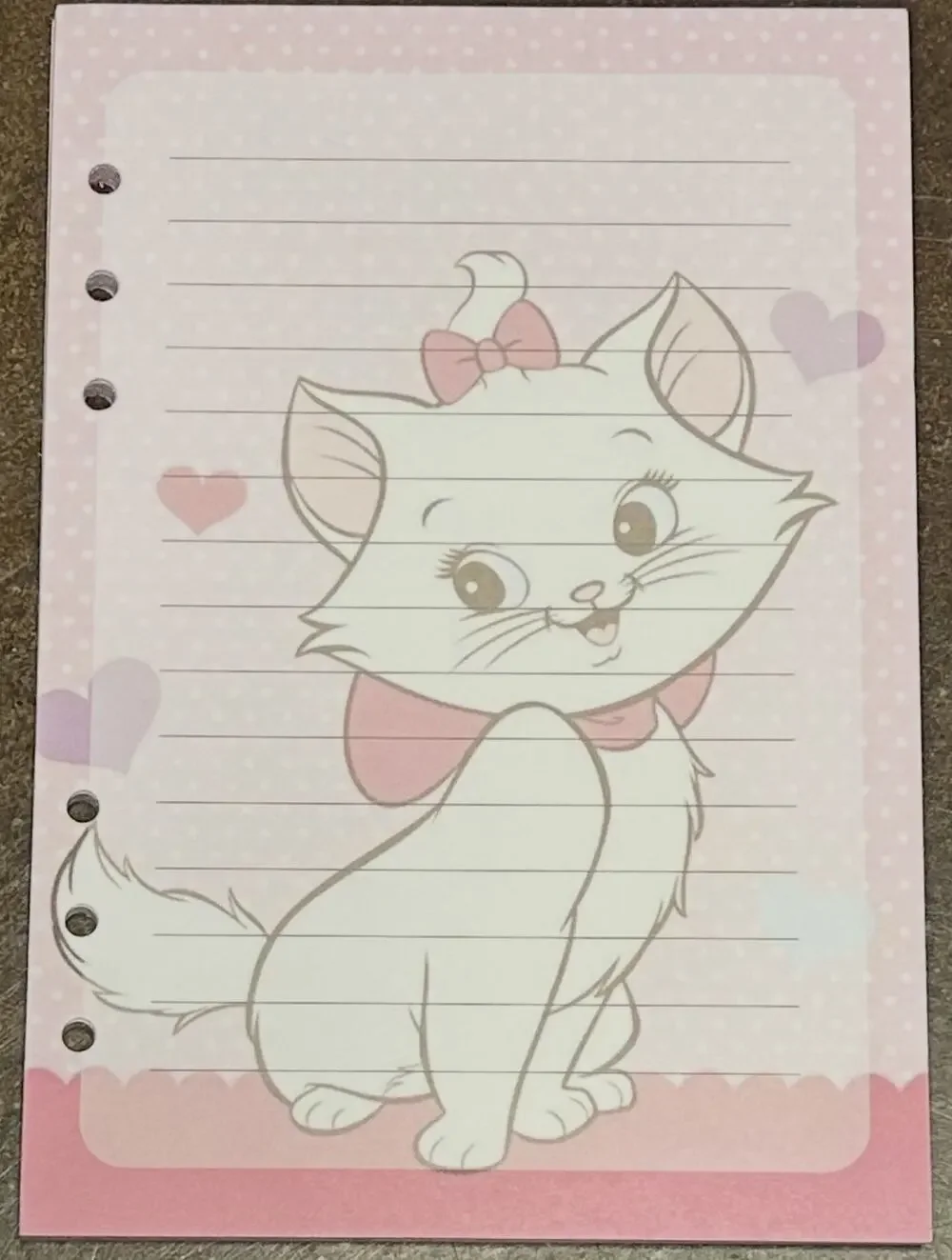 Marie Cat Size A5 Refill Stationery Paper (50 Sheets)